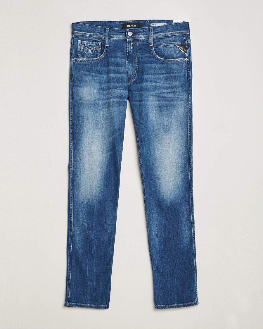 Herre | Jeans | Replay | Anbass Super Stretch Bio Jeans Medium Blue