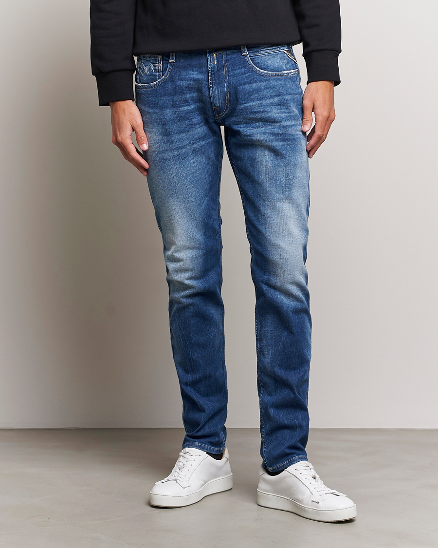 Herre | Jeans | Replay | Anbass Super Stretch Bio Jeans Medium Blue
