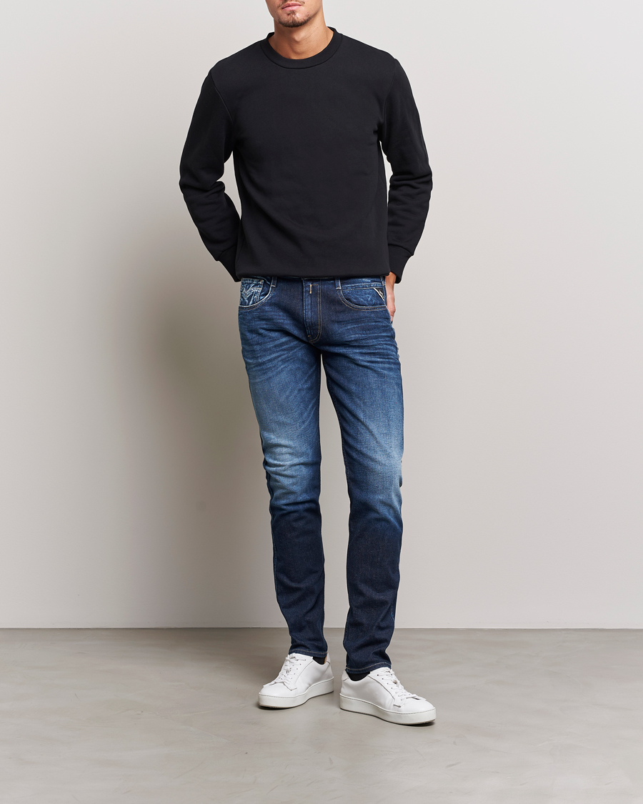 Herre | Jeans | Replay | Anbass Super Stretch Bio Jeans Dark Blue