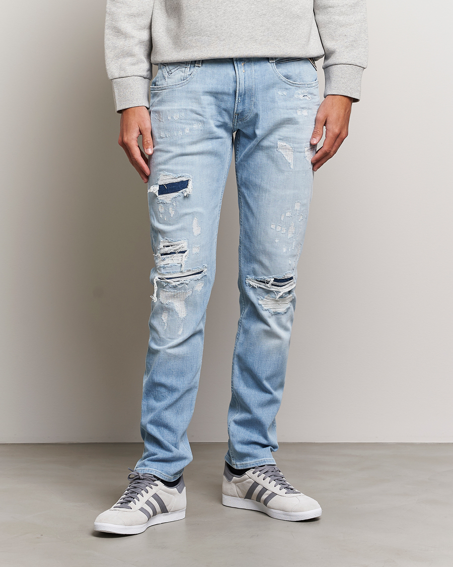 Herre | Jeans | Replay | Anbass 20 Years Wash Jeans Light Blue