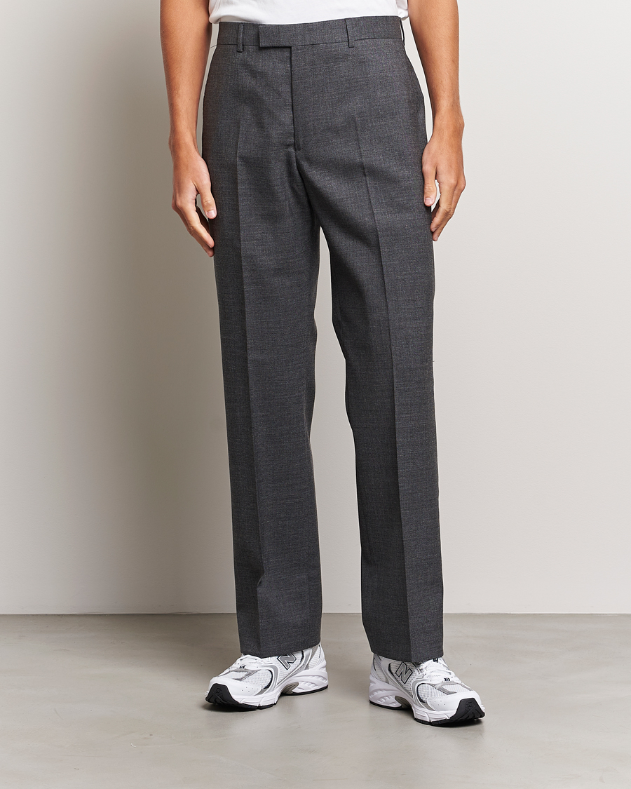 Herre | Habitbukser | Sunflower | Straight Wool Trousers Antracite