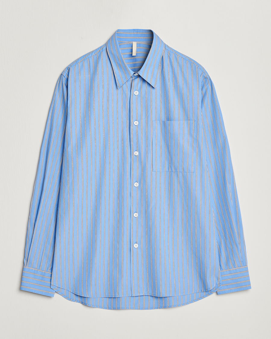 Herre | Skjorter | Sunflower | Ace Poplin Casual Shirt Light Blue