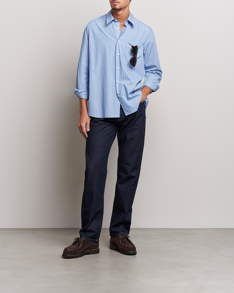 Herre | Skjorter | Sunflower | Ace Poplin Casual Shirt Light Blue