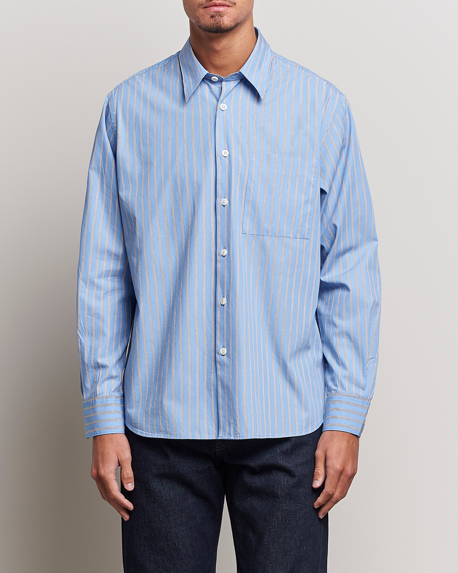 Herre |  | Sunflower | Ace Poplin Casual Shirt Light Blue