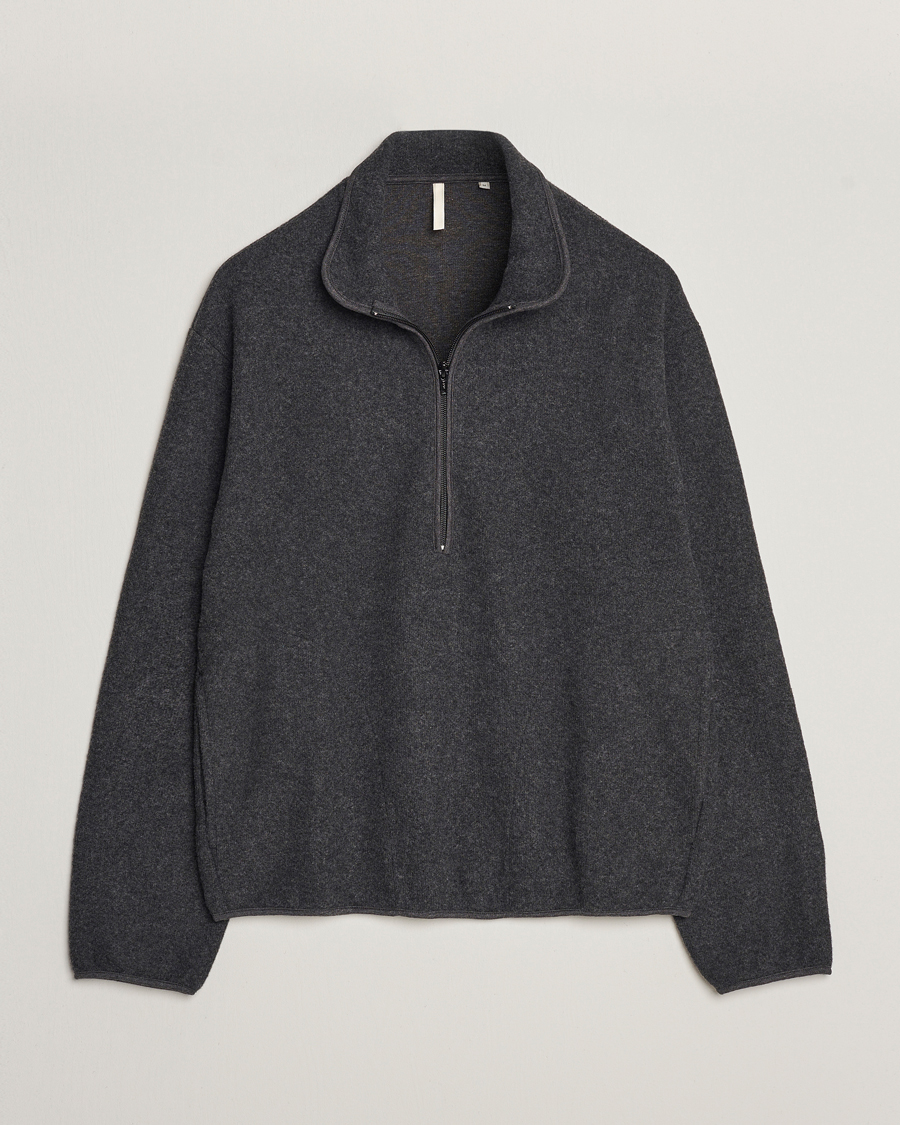 Herre | Trøjer | Sunflower | Wool Jersey Half Zip Antracite
