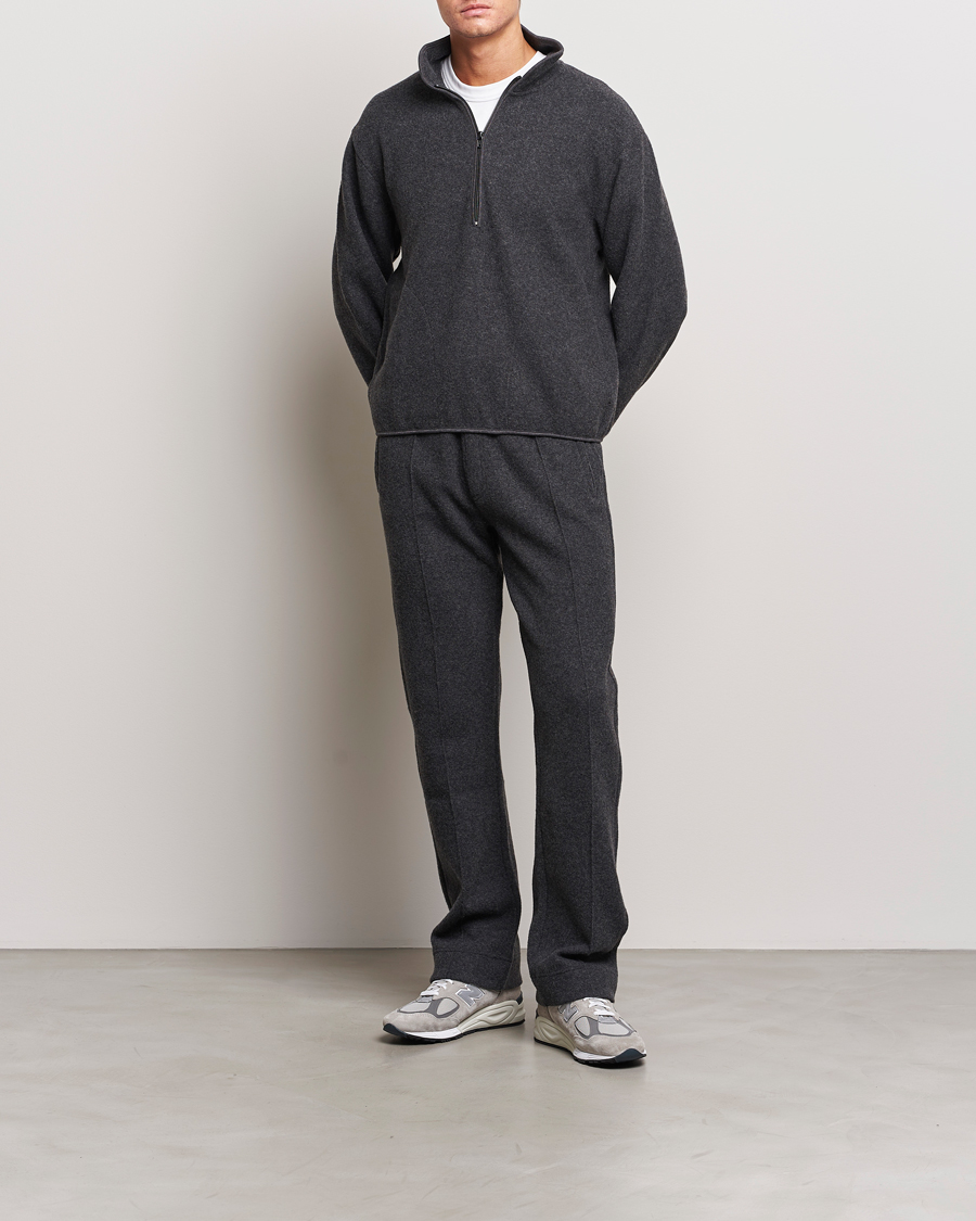 Herre | Trøjer | Sunflower | Wool Jersey Half Zip Antracite