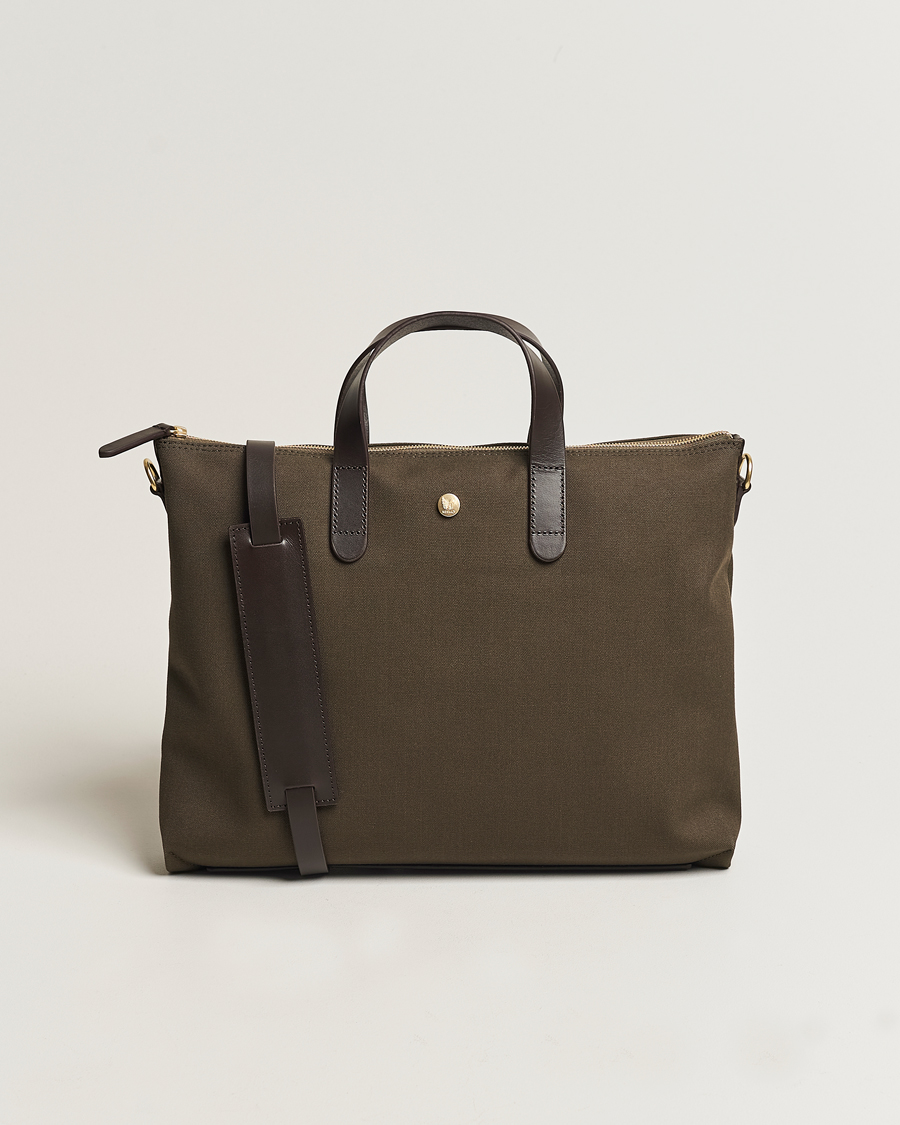 Herre | Tasker | Mismo | MismoM/S Canvas Slim BriefArmy/Dark Brown