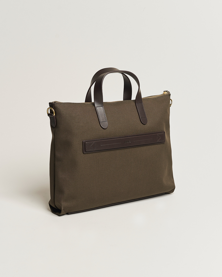 Herre | Tasker | Mismo | MismoM/S Canvas Slim BriefArmy/Dark Brown