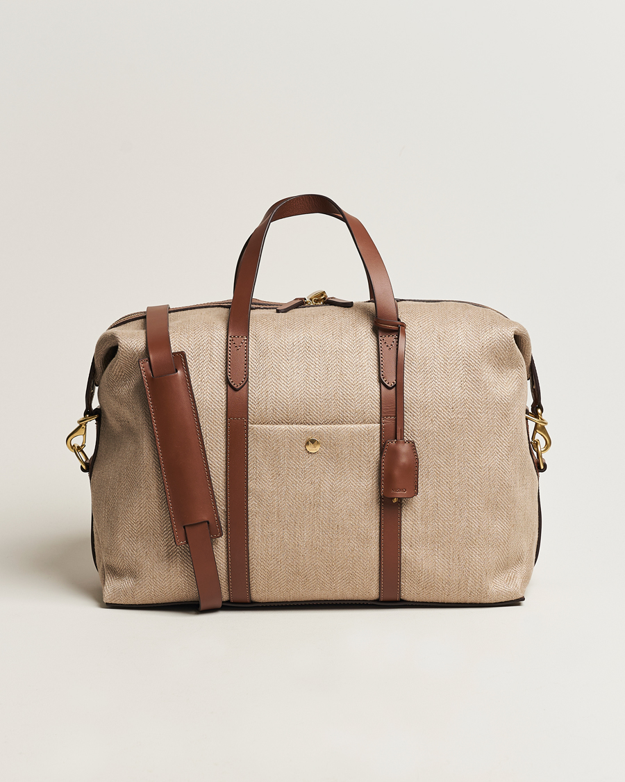 Herre | Mismo M/S Avail 48h Weekendbag Grand Herringbone/Cuoio | Mismo | M/S Avail 48h Weekendbag Grand Herringbone/Cuoio