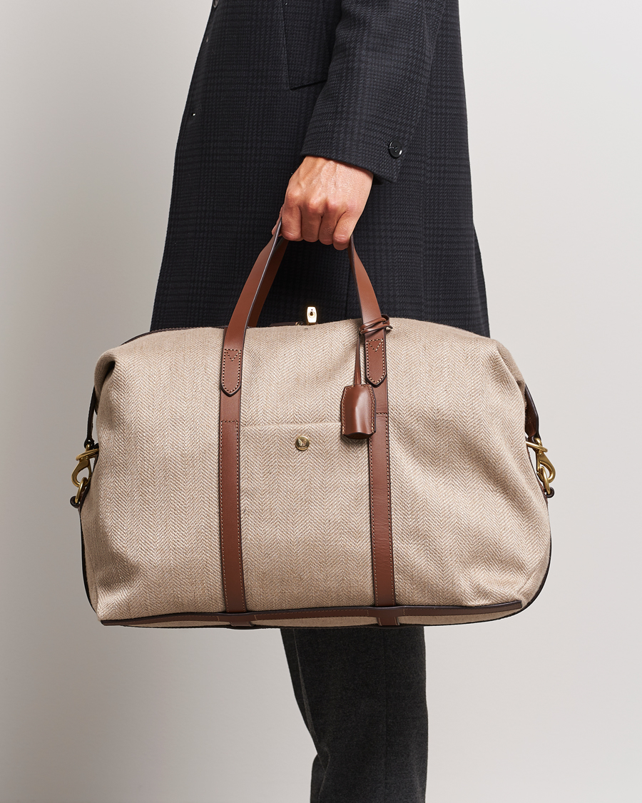 Herre | Mismo M/S Avail 48h Weekendbag Grand Herringbone/Cuoio | Mismo | M/S Avail 48h Weekendbag Grand Herringbone/Cuoio