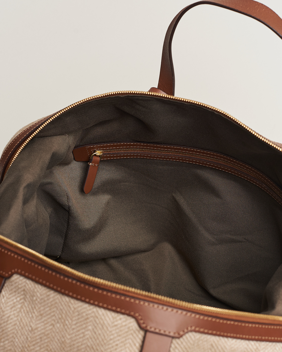 Herre | Mismo M/S Avail 48h Weekendbag Grand Herringbone/Cuoio | Mismo | M/S Avail 48h Weekendbag Grand Herringbone/Cuoio