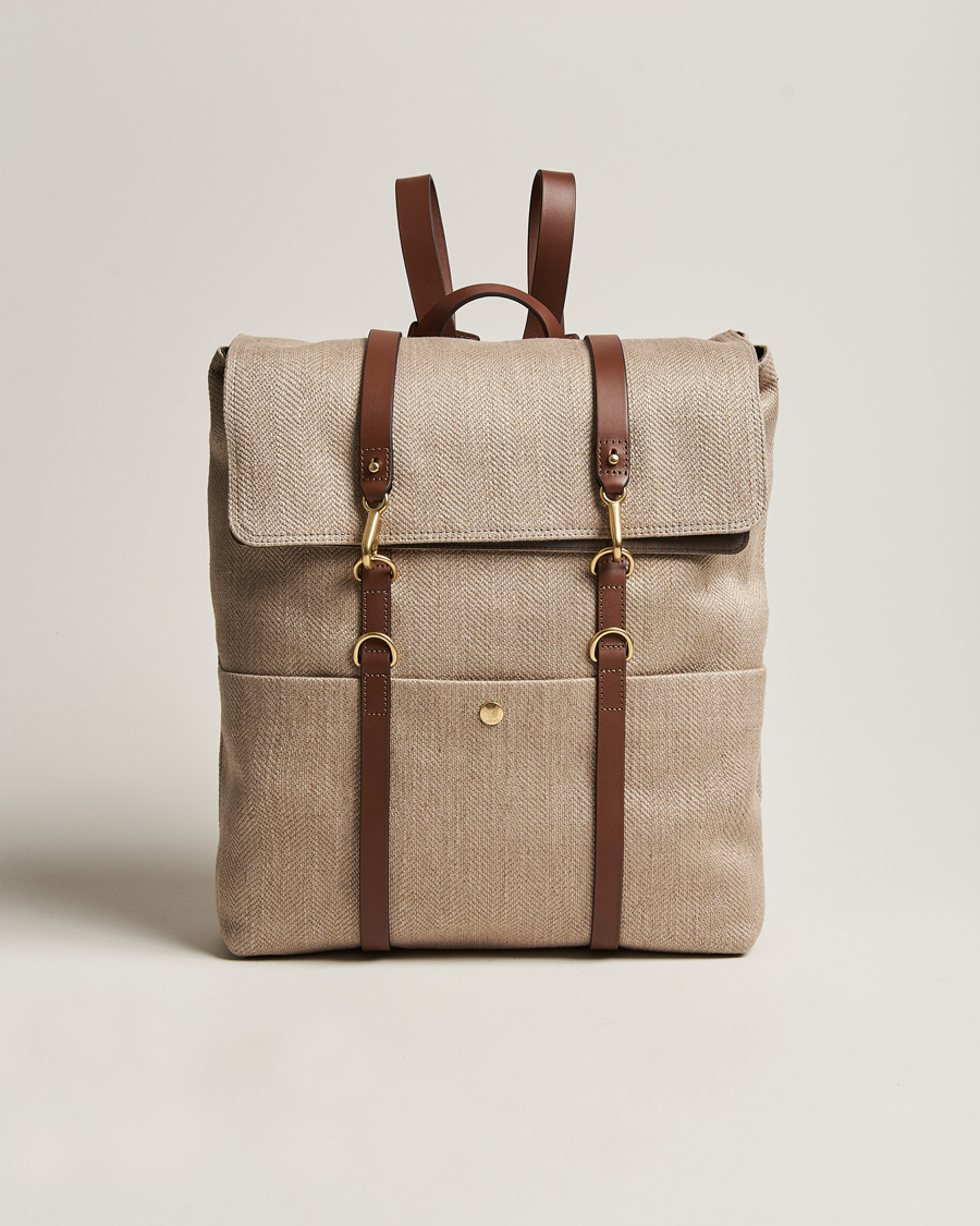 Herre | Mismo M/S Backpack Grand Herringbone/Cuoio | Mismo | M/S Backpack Grand Herringbone/Cuoio