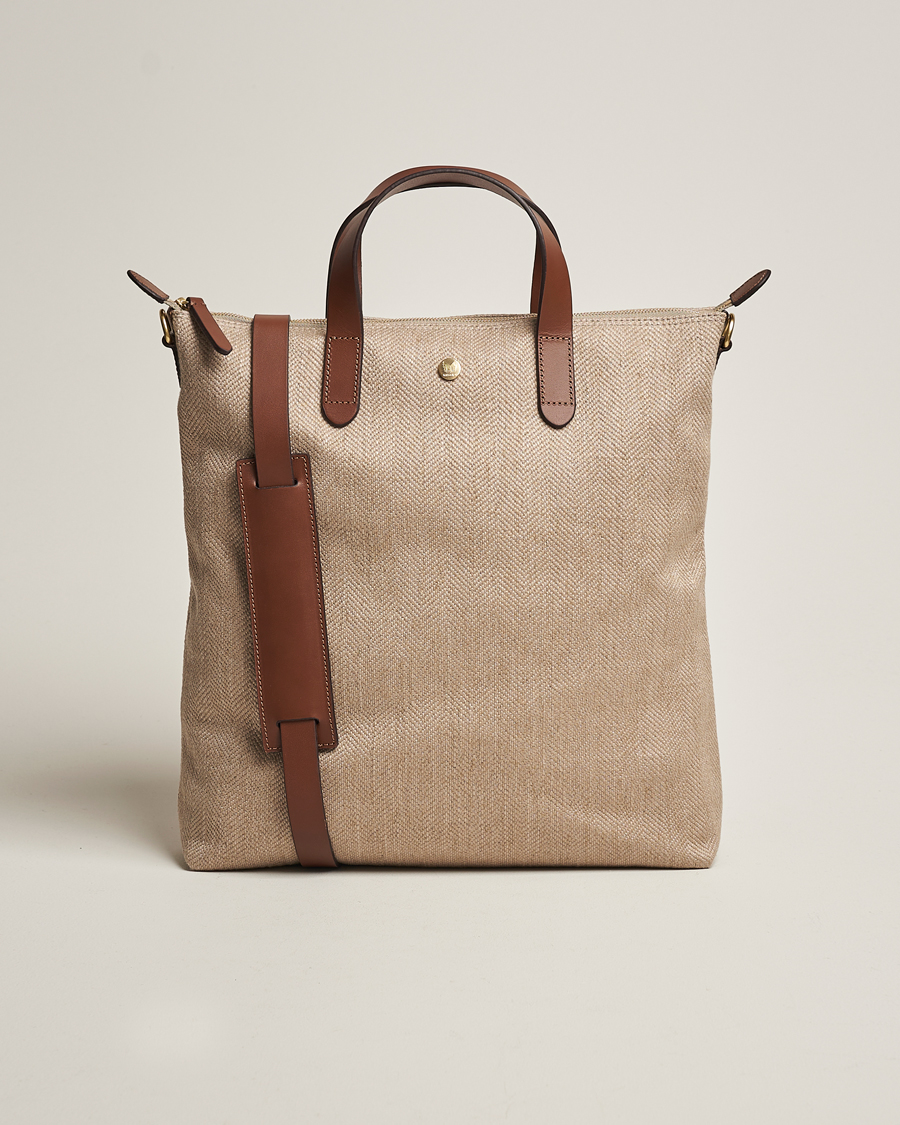 Herre | Mismo M/S Shopper Grand Herringbone/Cuoio | Mismo | M/S Shopper Grand Herringbone/Cuoio