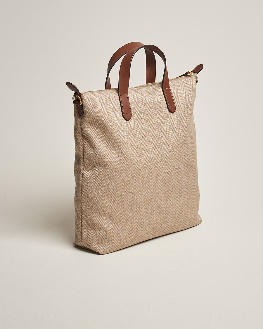 Herre | Mismo M/S Shopper Grand Herringbone/Cuoio | Mismo | M/S Shopper Grand Herringbone/Cuoio