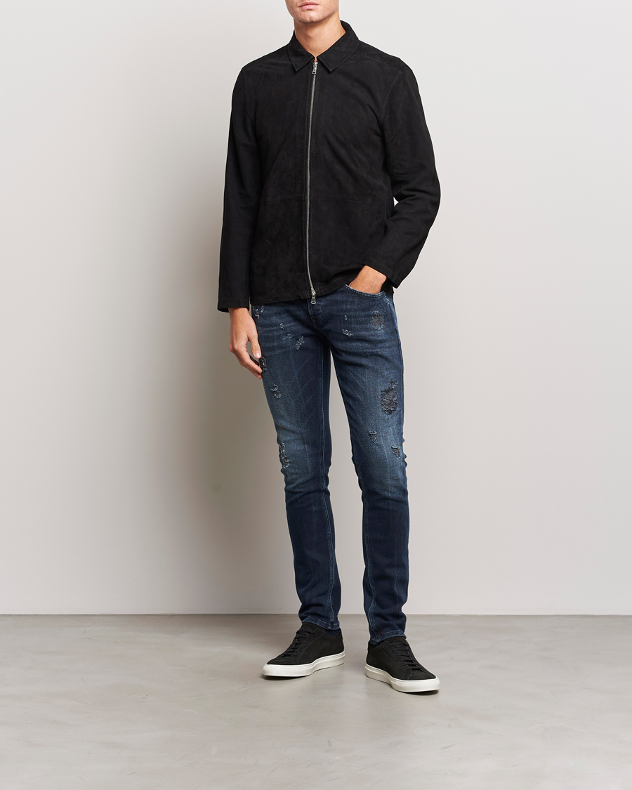 Herre | Jeans | Dondup | George Destroyed Jeans Blue Black