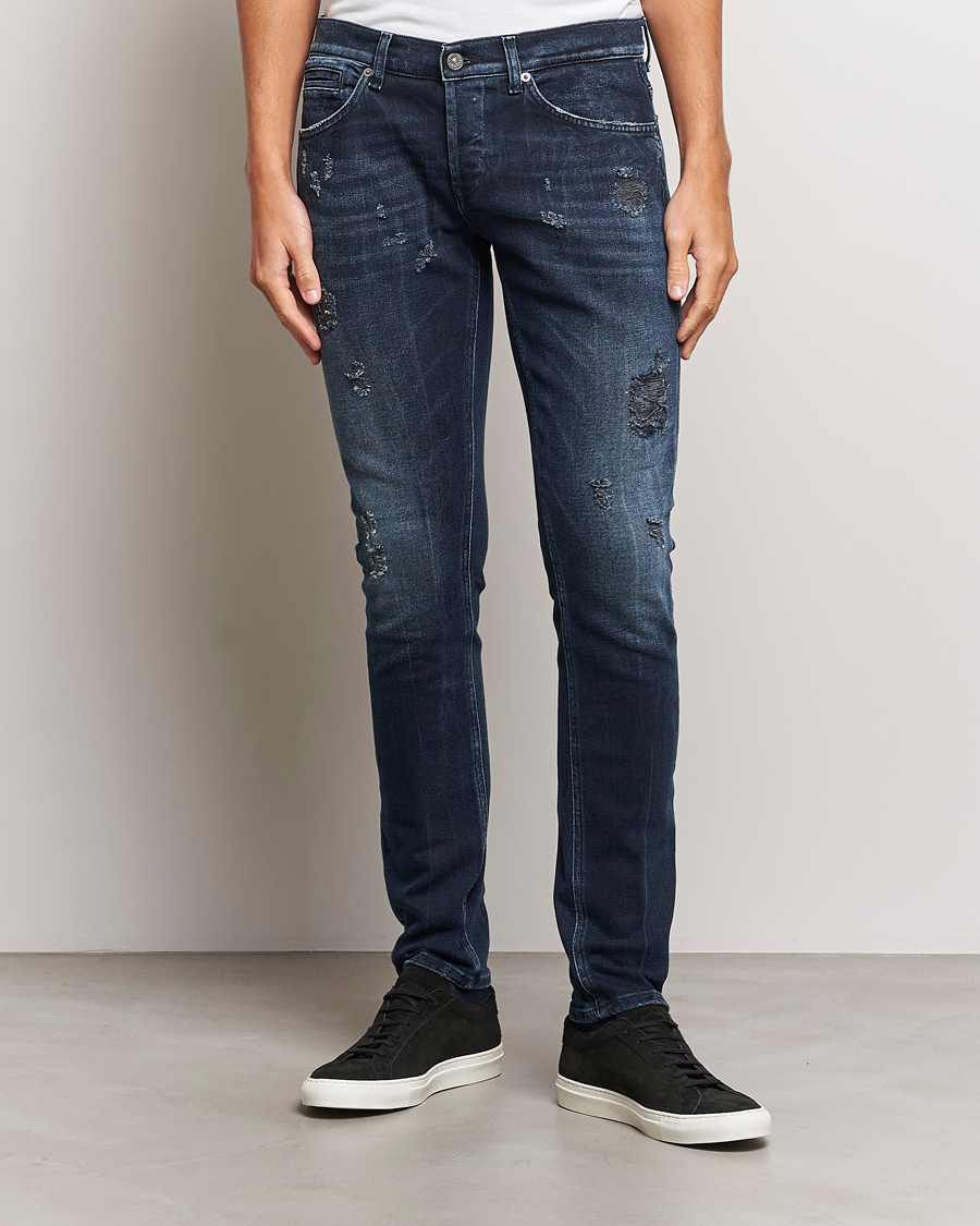 Herre | Jeans | Dondup | George Destroyed Jeans Blue Black