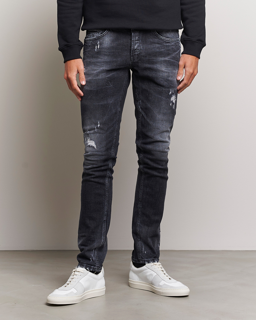 Herre | Slim fit | Dondup | George Destroyed Jeans Vintage Black