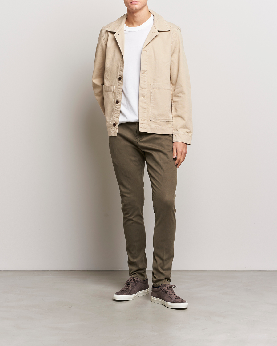 Herre | Bukser | Dondup | Gaubert Chinos Olive Green