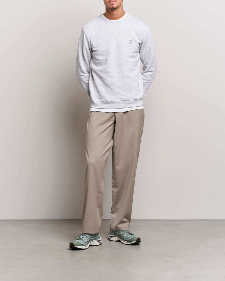 Herre | Trøjer | Dondup | Logo Crew Neck Sweatshirt Light Grey