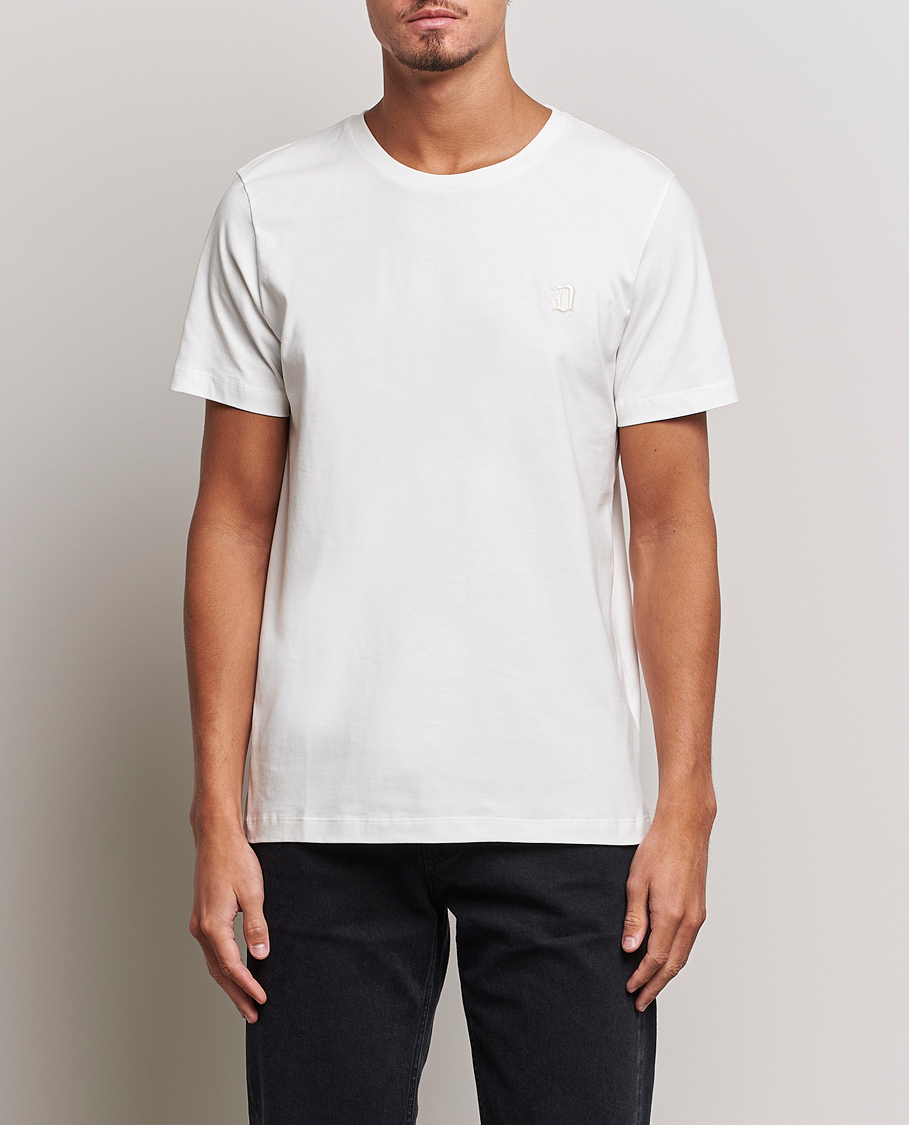 Herre |  | Dondup | Logo Crew Neck T-Shirt Off White