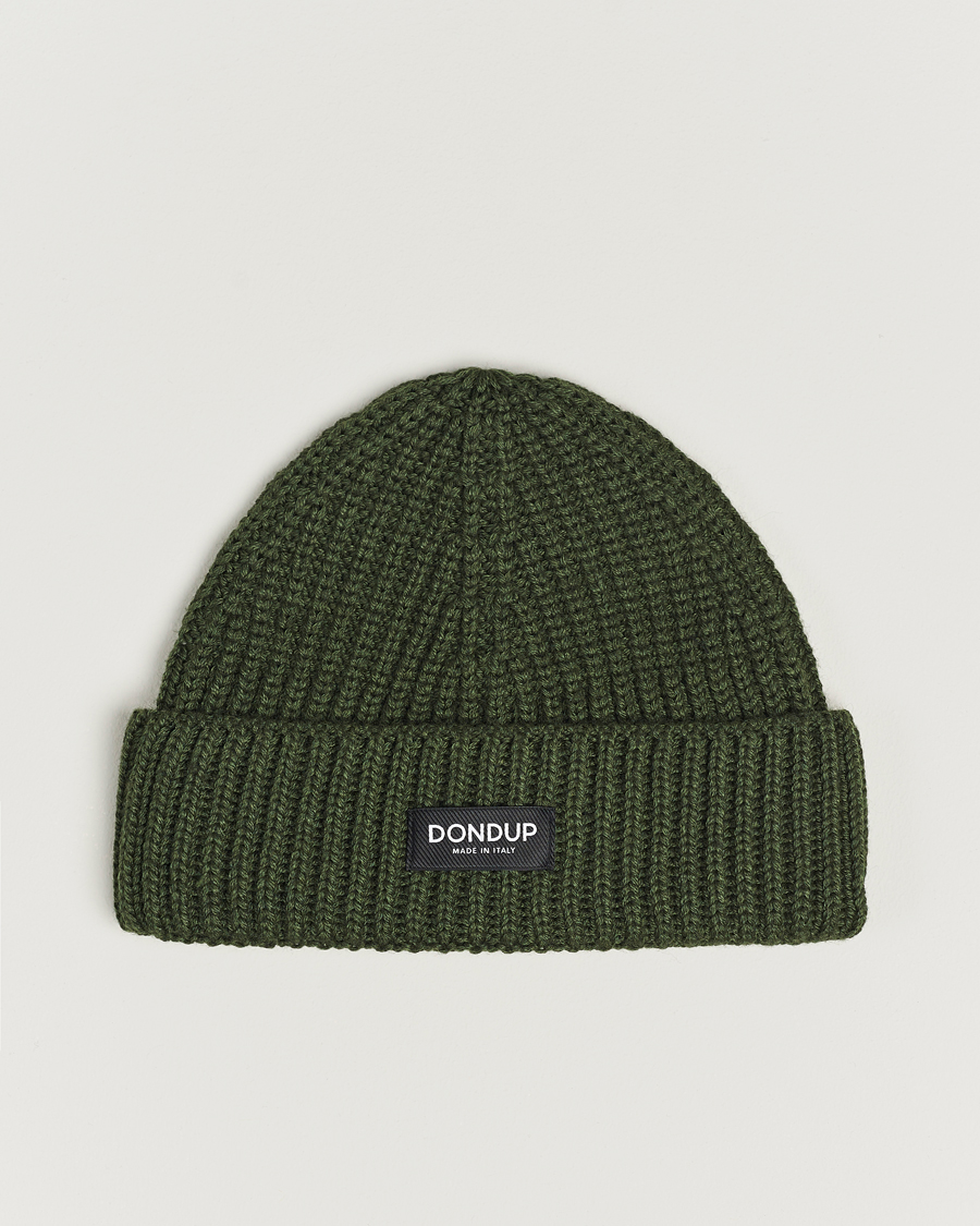 Herre | Dondup Ribbed Beanie Olive Green | Dondup | Ribbed Beanie Olive Green