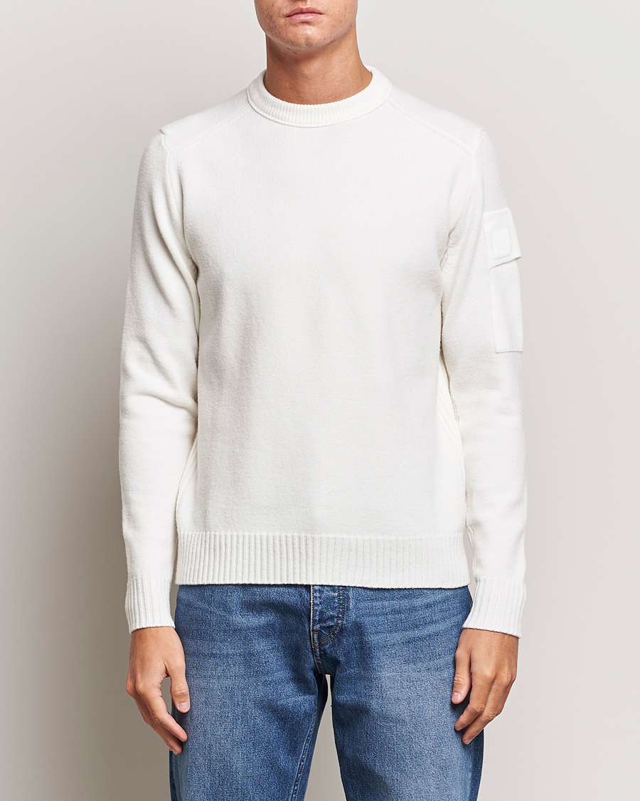 Herre | Trøjer | C.P. Company | Metropolis Knitted Wool Crew Neck White