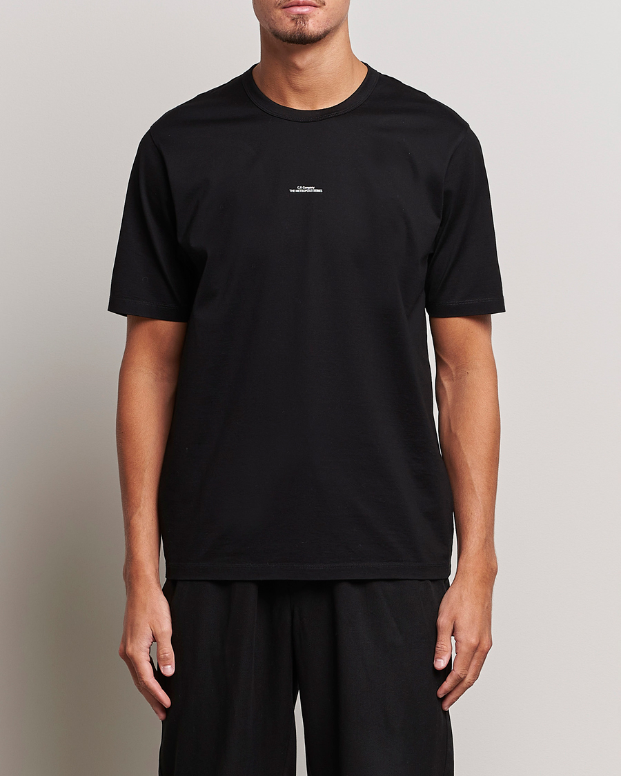 Herre | T-Shirts | C.P. Company | Metropolis Mercerized Jersey T-Shirts Black