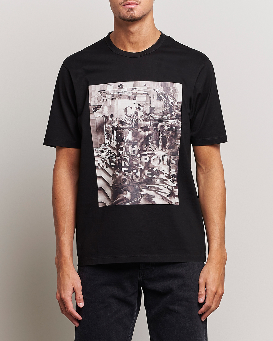 Herre | Sorte t-shirts | C.P. Company | Metropolis Mercerized Jersey Logo T-Shirts Black