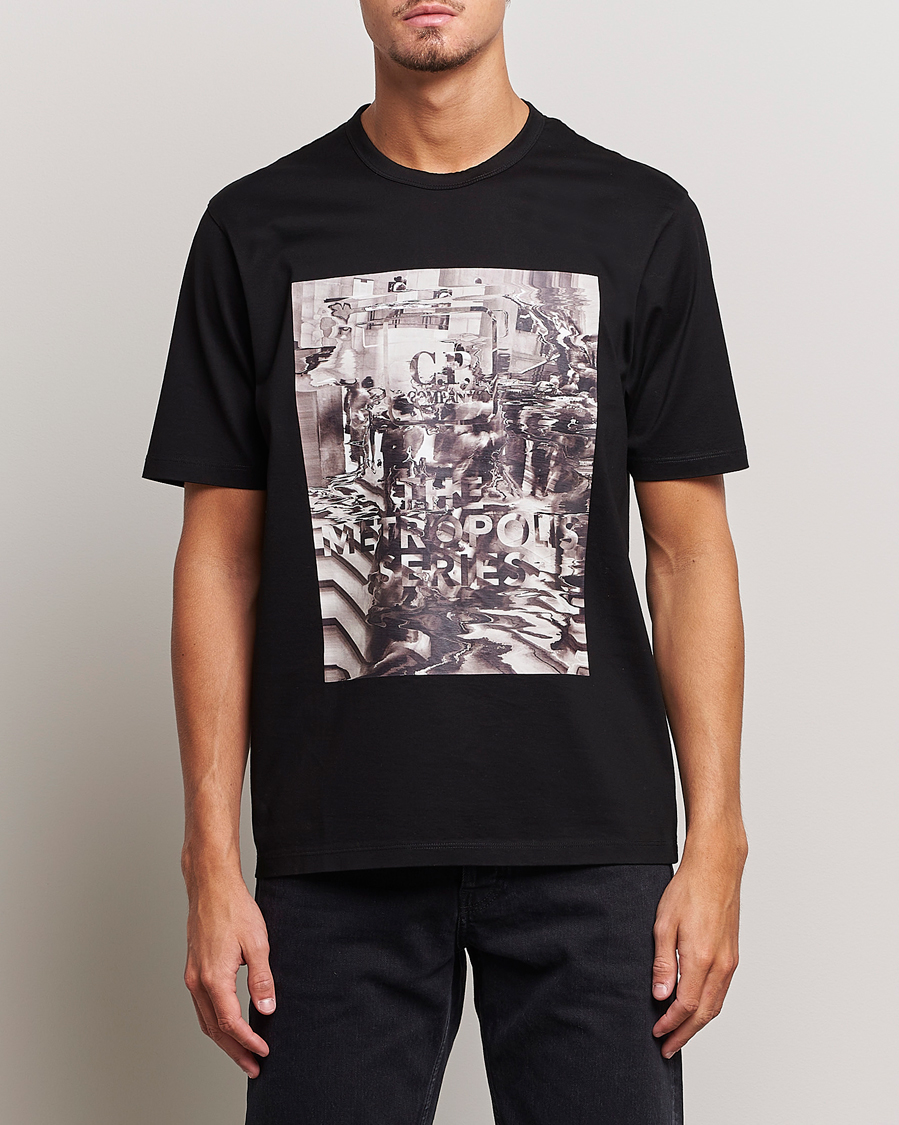 Herre | T-Shirts | C.P. Company | Metropolis Mercerized Jersey Logo T-Shirts Black