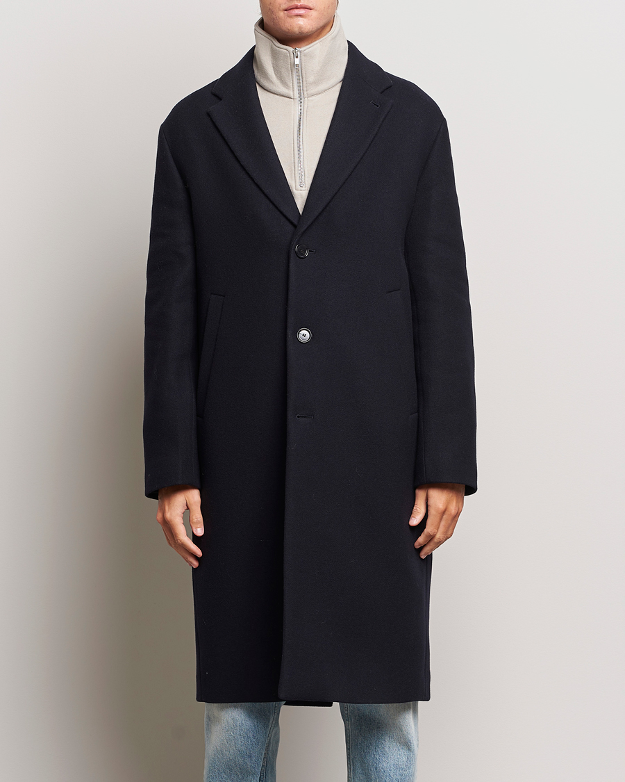 Herre | Frakker | Filippa K | London Wool Coat Navy