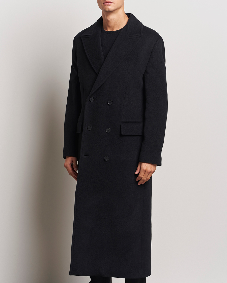 Herre | Frakker | Filippa K | Double Breasted Wool Coat Black