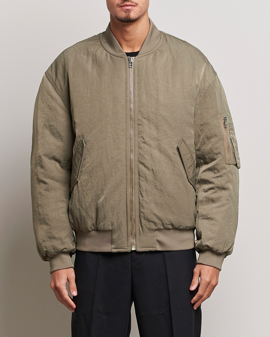 Herre | Jakker | Filippa K | Crinkled Bomber Jacket Nougat