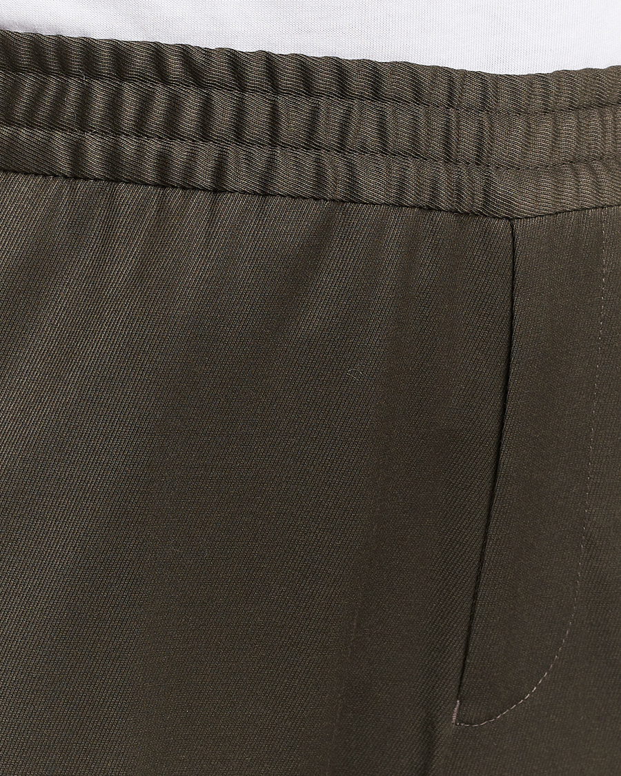 Herre | Bukser | Filippa K | Relaxed Terry Wool Trousers Dark Forest Green