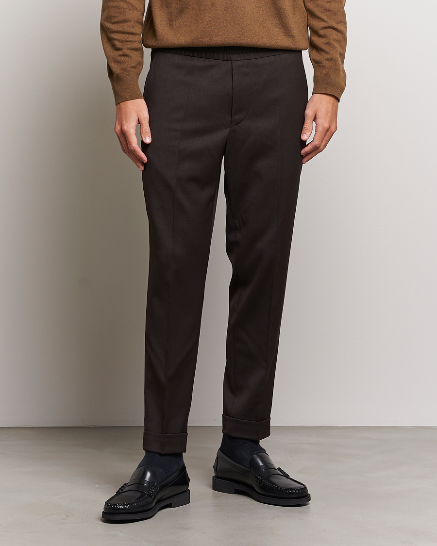 Herre | Filippa K | Filippa K | Terry Wool Trousers Dark Brown