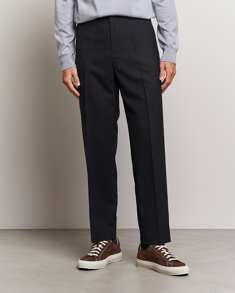 grå auktion skat Filippa K Mateo Wool Trousers Black - CareOfCarl.dk