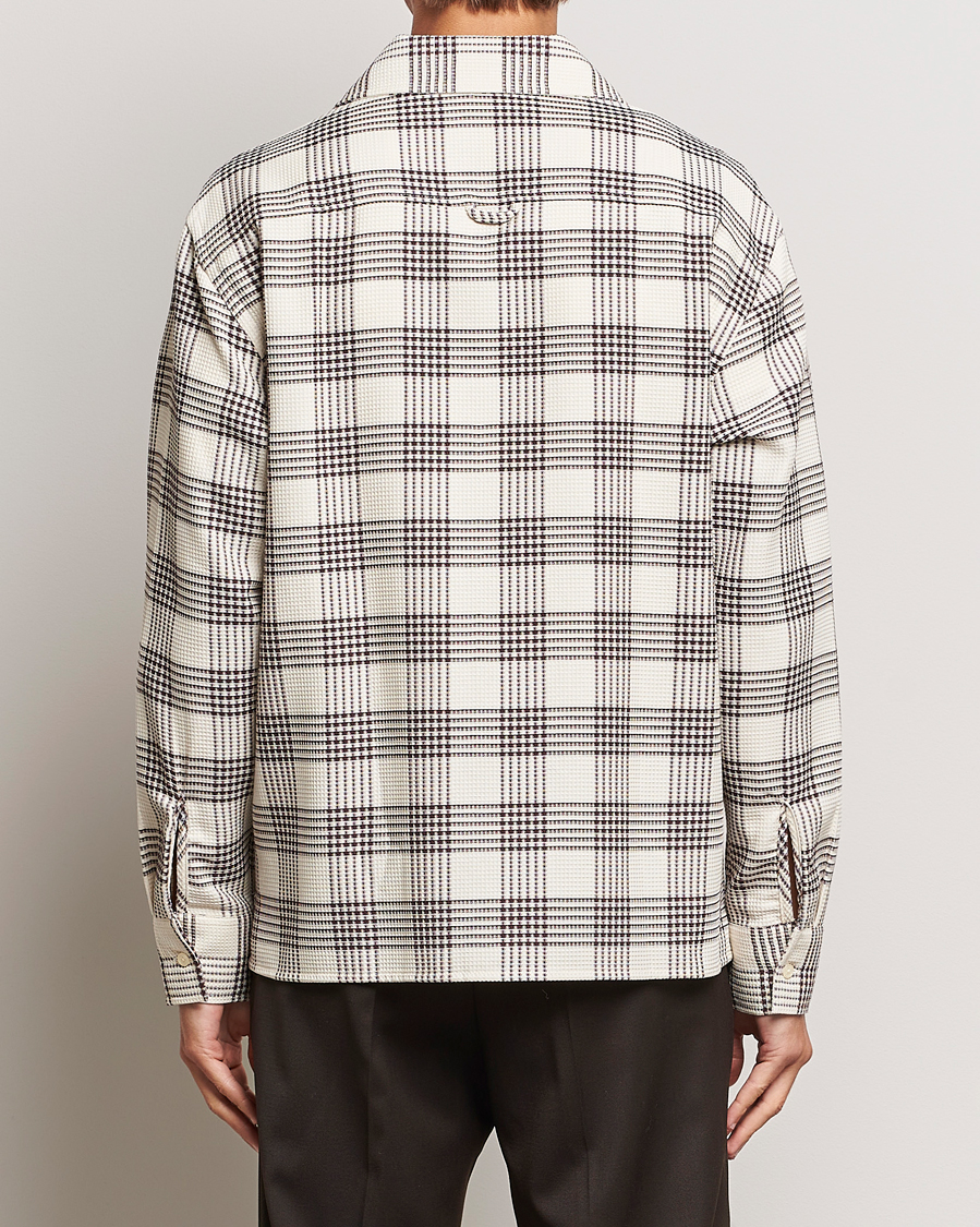 Herre | Skjorter | Filippa K | Waffle Checked Resort Shirt Dark Chocolate/White