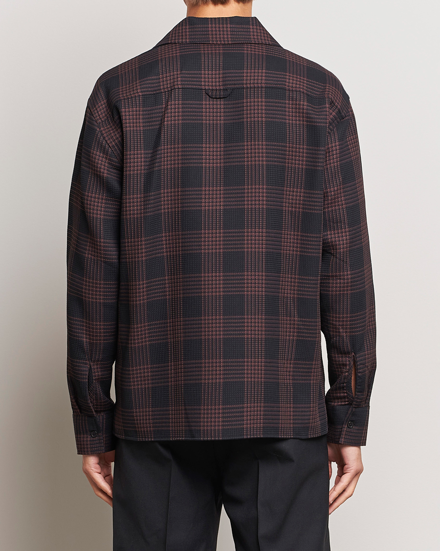 Herre | Skjorter | Filippa K | Waffle Checked Resort Shirt Dark Chocolate/Black