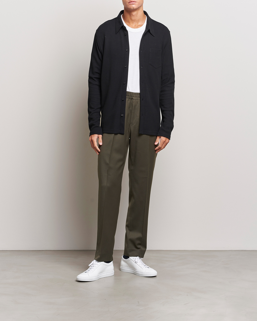 Herre | Skjorter | Filippa K | Waffle Jersey Shirt Black