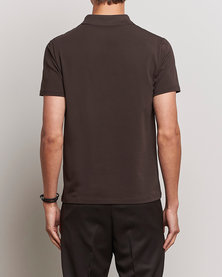 Herre | Polotrøjer | Filippa K | Soft Lycra Polo T-Shirt Dark Chocolate