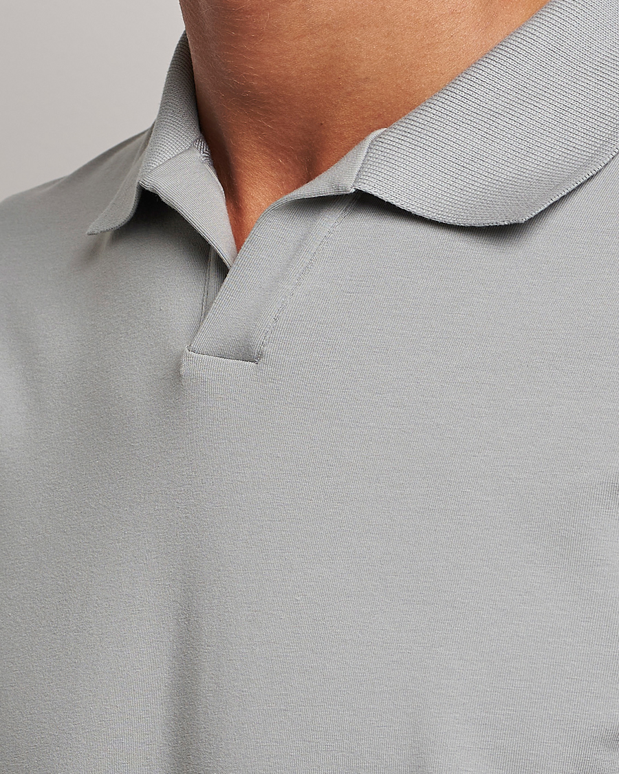 Herre | Polotrøjer | Filippa K | Soft Lycra Polo T-Shirt Feather Grey