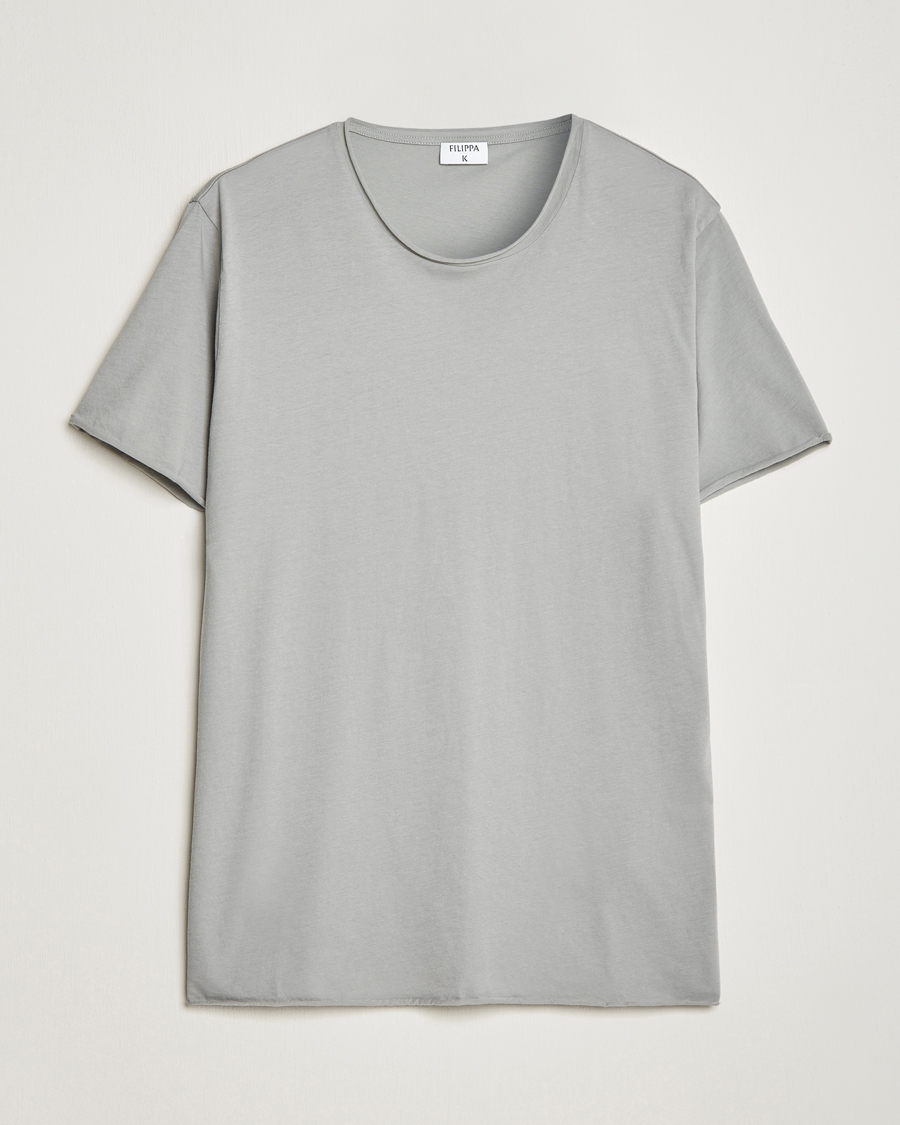 Herre | T-Shirts | Filippa K | Roll Neck T-Shirt Feather Grey