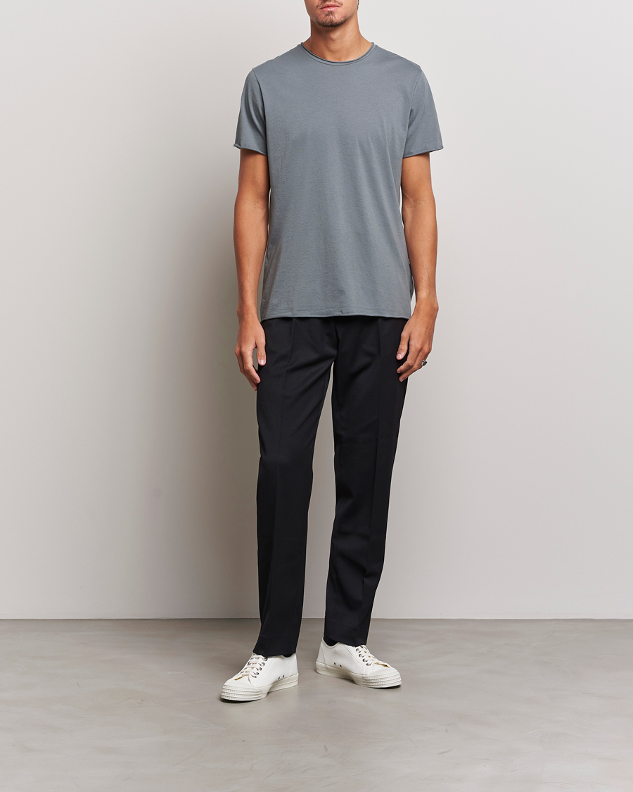 Herre | T-Shirts | Filippa K | Roll Neck T-Shirt Smoke Green