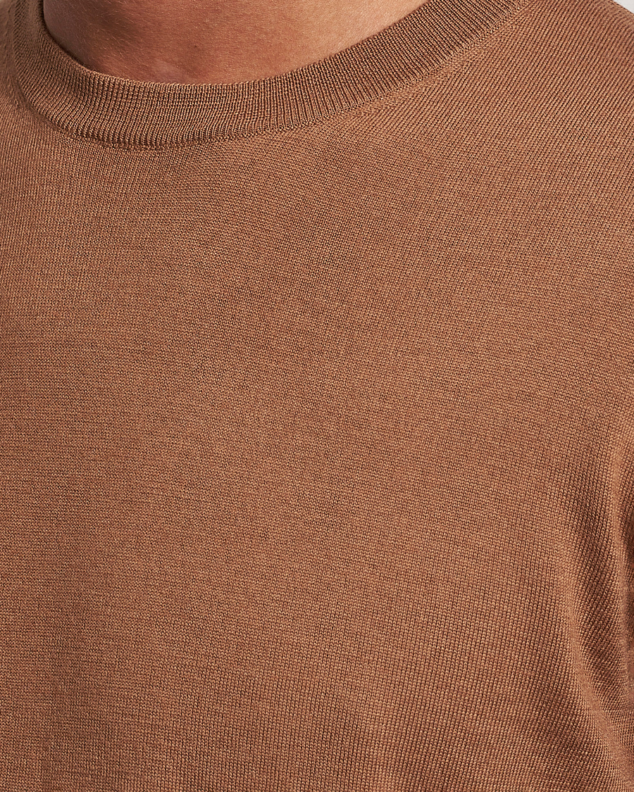 Herre | Trøjer | Filippa K | Merino Round Neck Sweater Camel