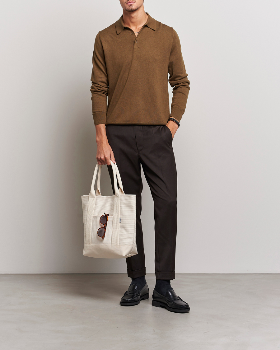 Herre | Trøjer | Filippa K | Knitted Polo Shirt Bronze Green