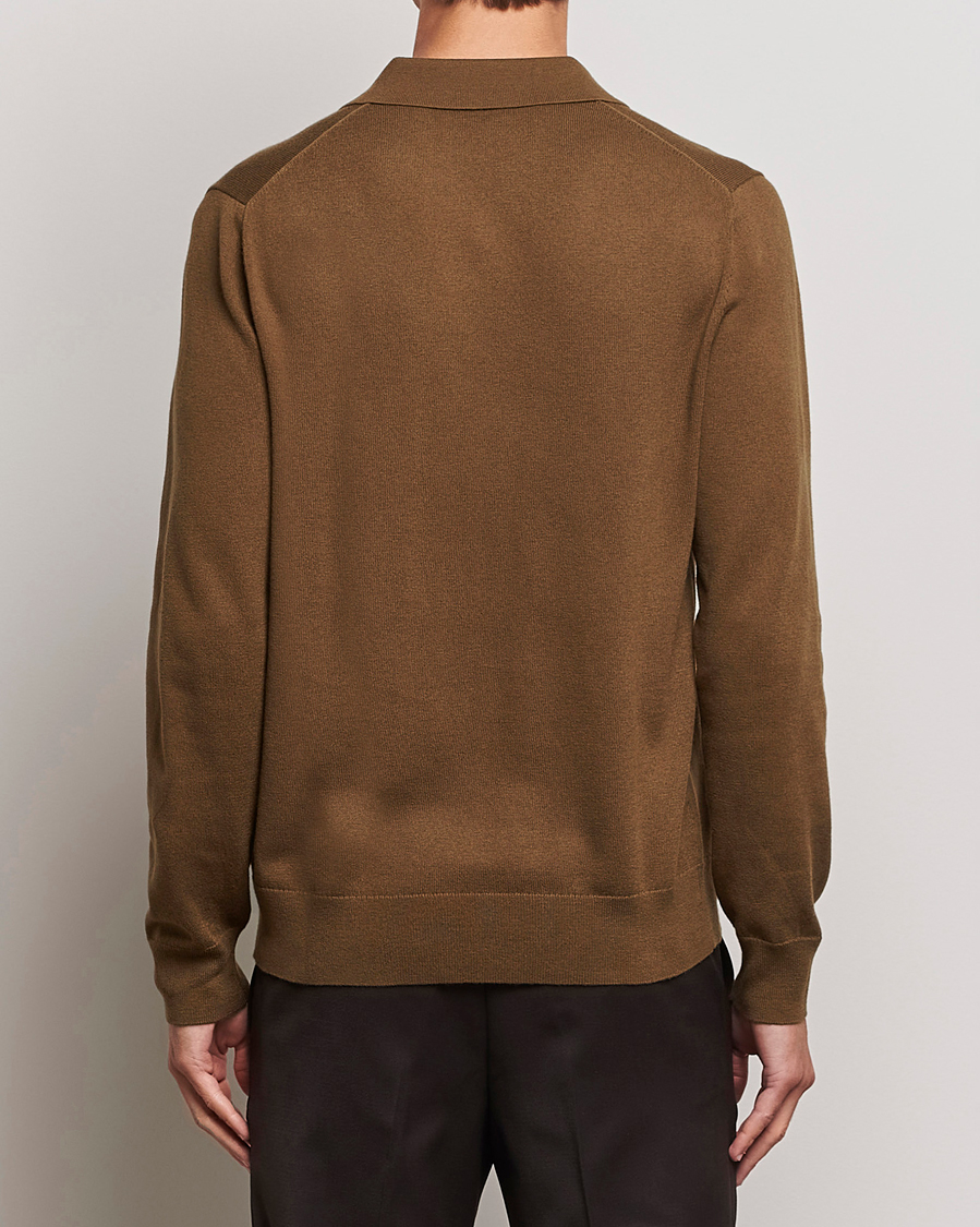 Herre | Trøjer | Filippa K | Knitted Polo Shirt Bronze Green