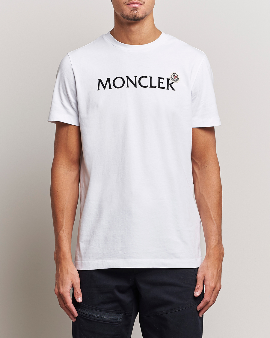 Herre | T-Shirts | Moncler | Lettering Logo T-Shirt White