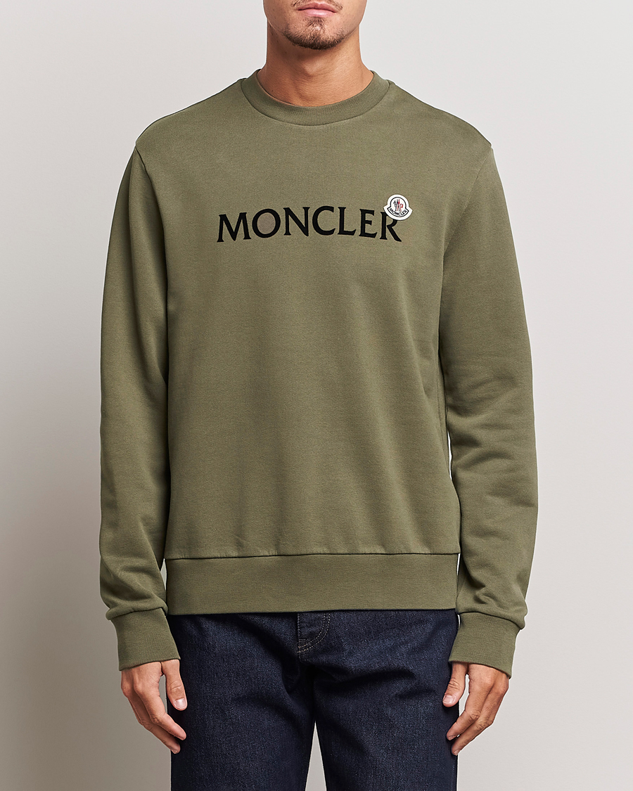 Herre | Trøjer | Moncler | Lettering Logo Sweatshirt Olive