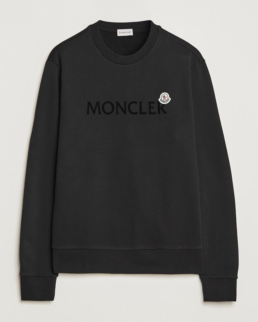 Herre | Trøjer | Moncler | Lettering Logo Sweatshirt Black