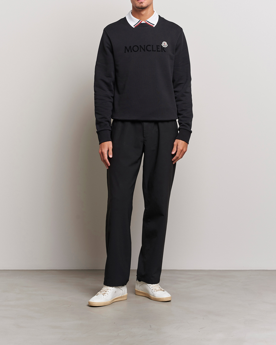 Herre | Trøjer | Moncler | Lettering Logo Sweatshirt Black