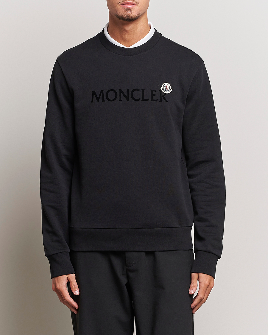 Herre | Trøjer | Moncler | Lettering Logo Sweatshirt Black